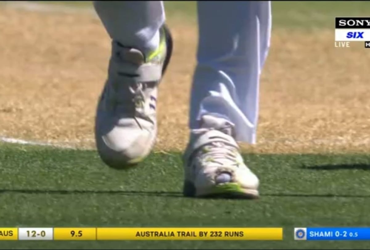 india vs australia first day night pink ball test mohammed shami shoes viral video from india vs australia test match