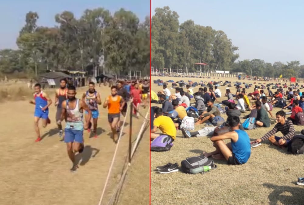 Indian Army Bharti Rally: Youth Crowd in Sena Bharti Rally in Uttarakhand Kotdwar during Bitter Cold Weather