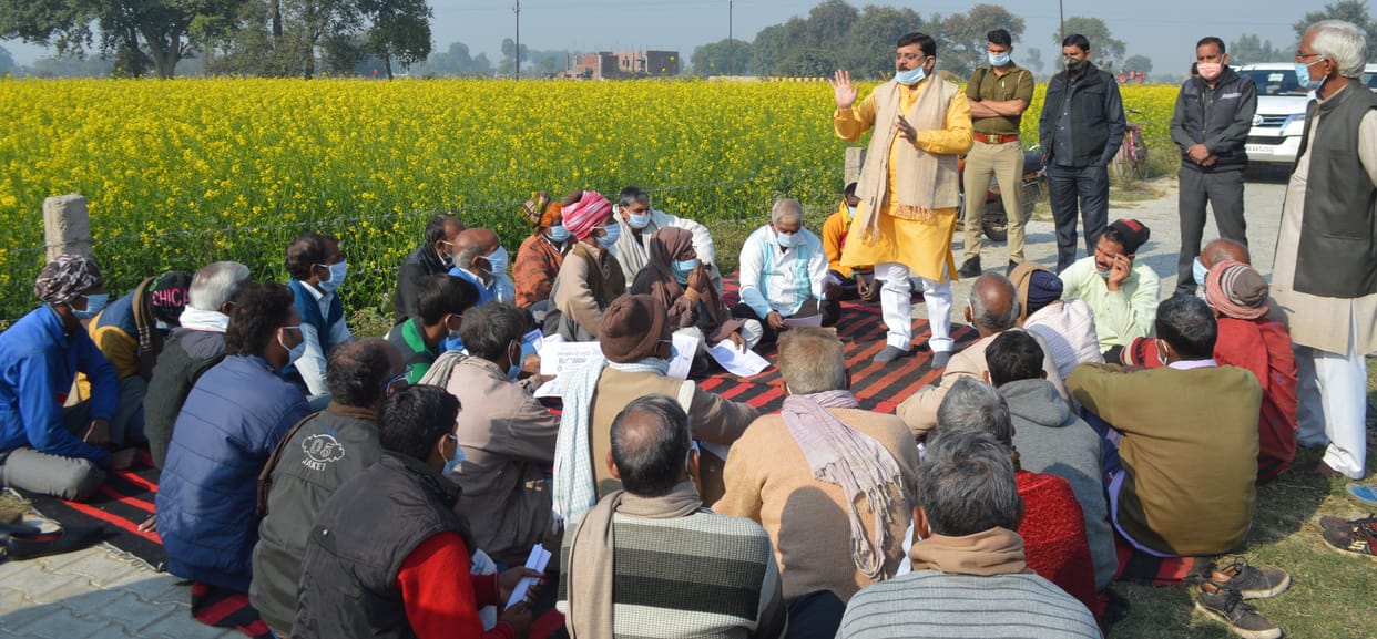 bjp leader speaking about agricultural act benefit