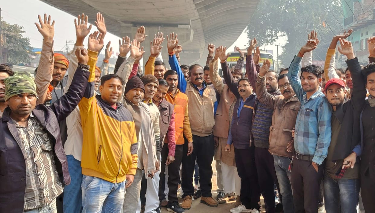 Roadways buses are not stopping in the city, traders protest
