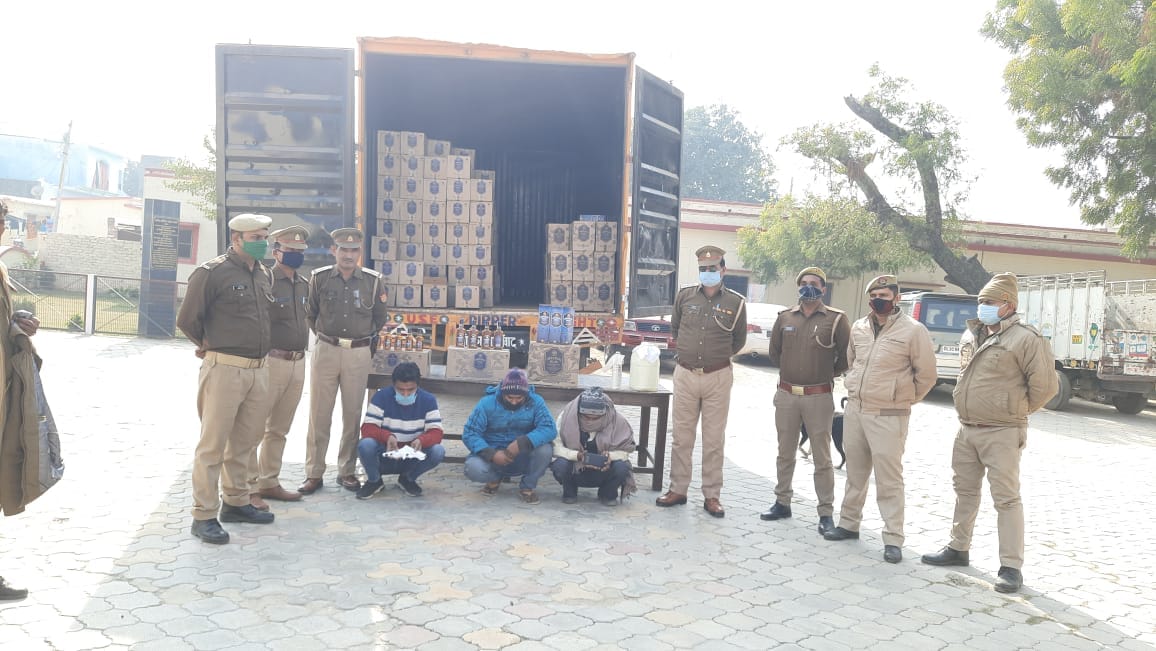 14 lakhs English liquor caught in checking