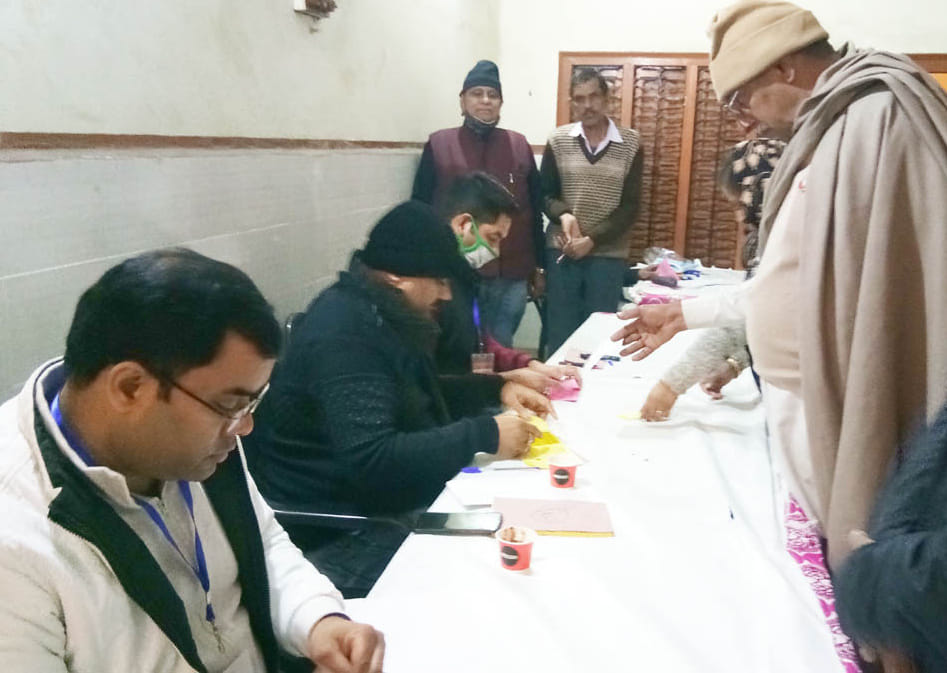 In the election of Jangid Brahmin Mahasabha, 446 votes were cast.