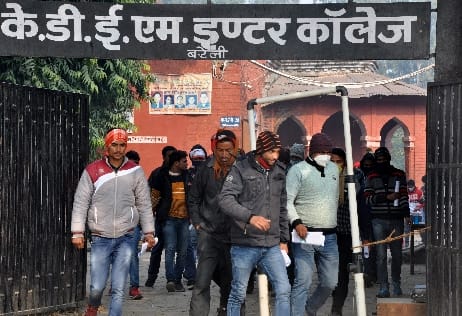 55 percent candidates left the police recruitment exam