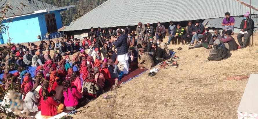Preparations to elect the newly formed panchayat Nahvidhar uncontested