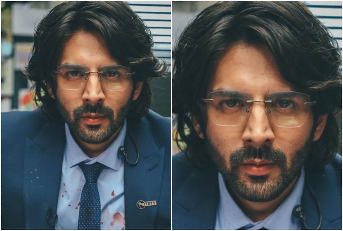 kartik aaryan launches his new movie dhamaka first look as arjun pathak on instagram
