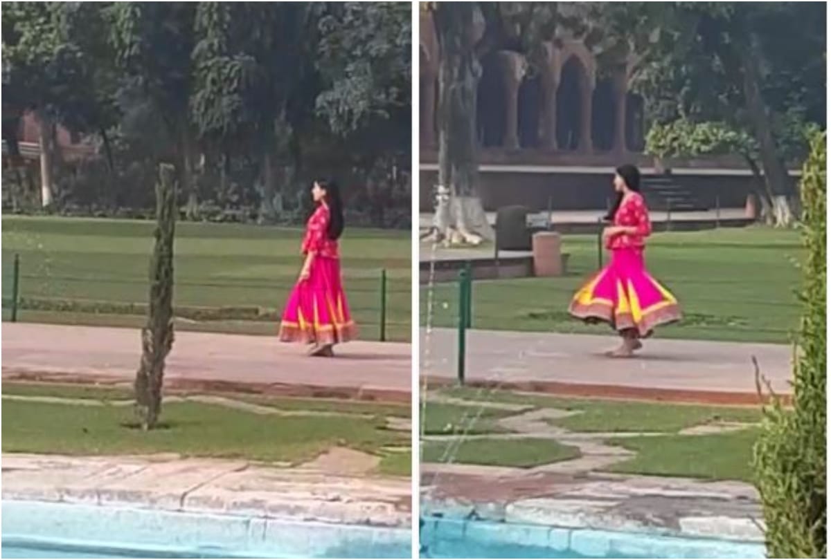 Bollywood Actor Akshay Kumar And Sara Ali Khan Shooting In Taj Mahl