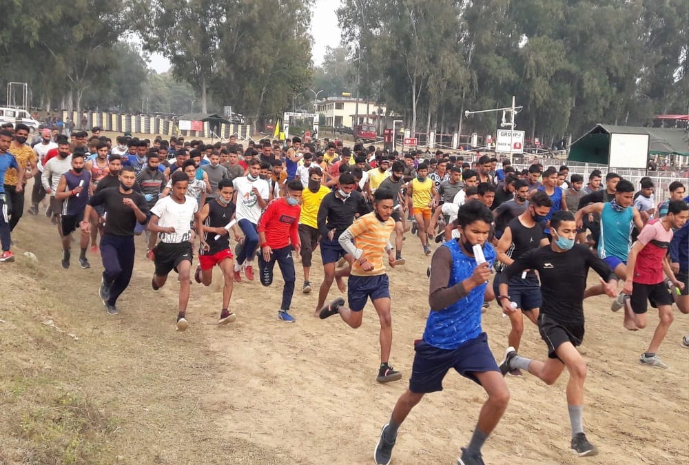 Indian Army Bharti Rally in Uttarakhand: Youth out in length check before race starts