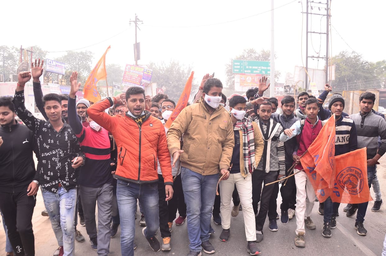 ABVP worker furious with acid attack on girl student