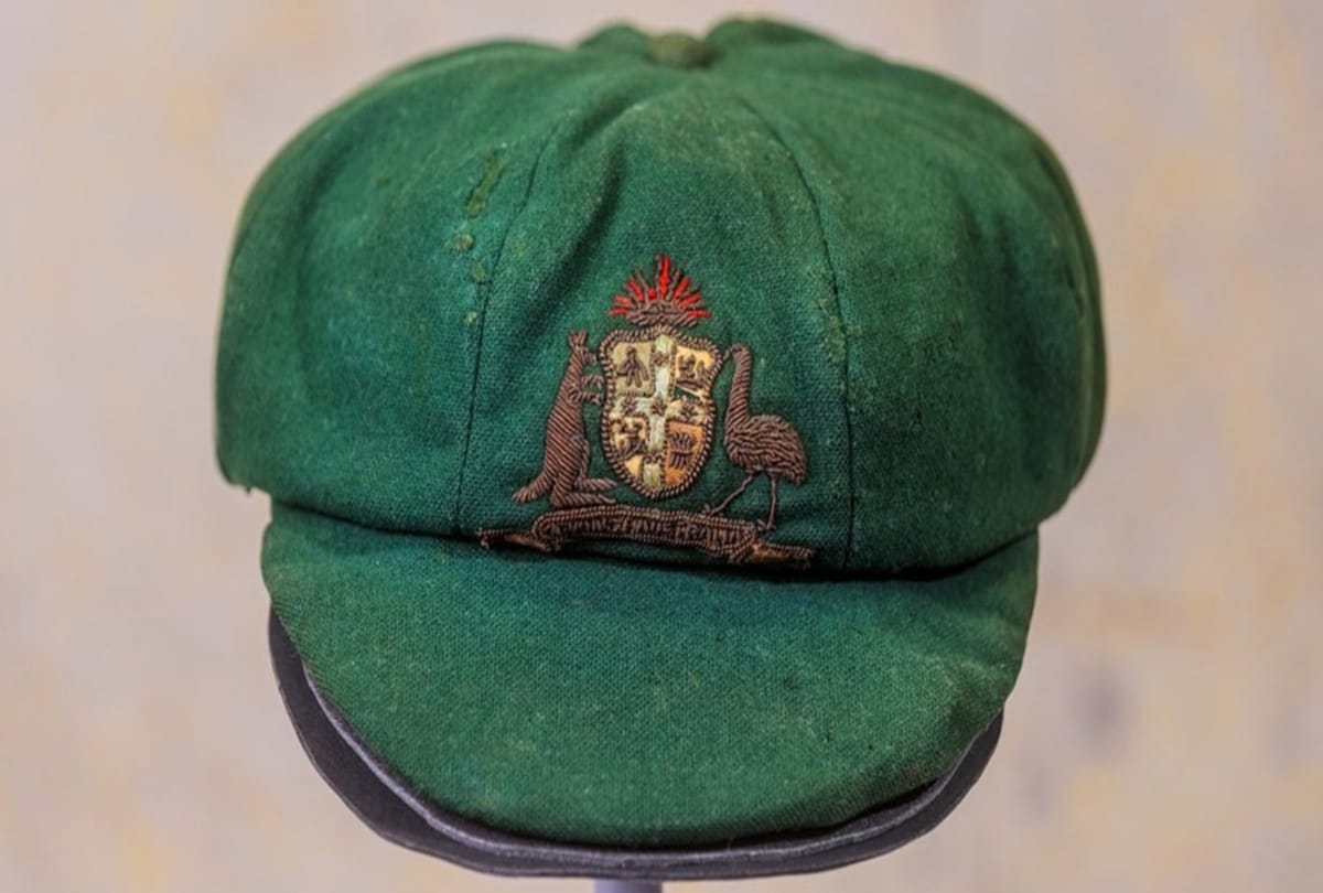 Australian great cricketer Don Bradman green baggy test cap sells for 340000 dollars