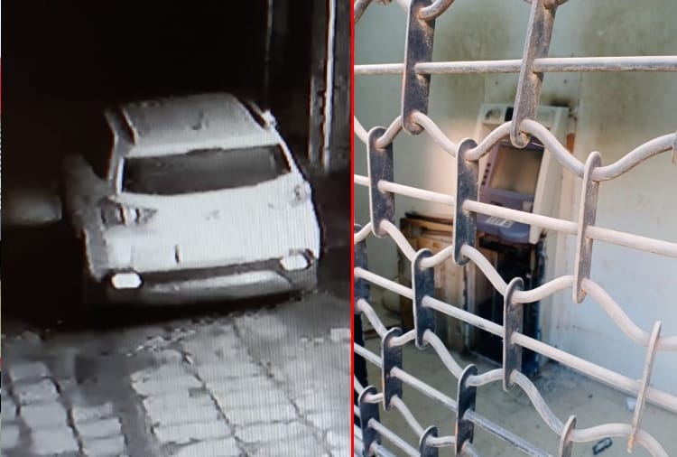 ATM cut off with gas cutter and 32.26 Lakh rupees Looted in Bhiwani