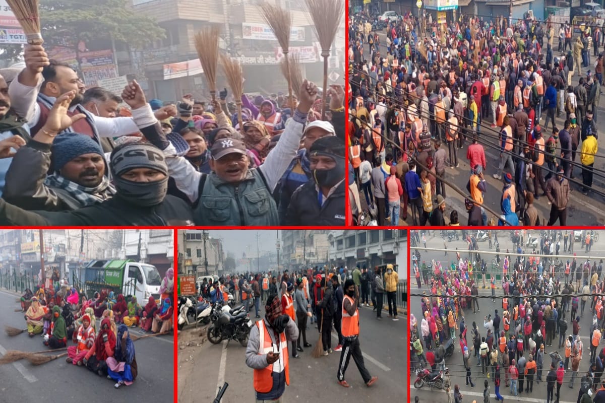 outsourcing sweeper on the streets for contract restoration in Meerut, city cleaning system stalled