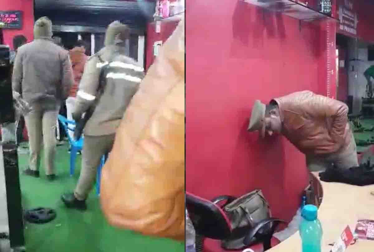 Police entered the gym at midnight with informer, beaten the young man, indecency of the girl on the information of sex racket