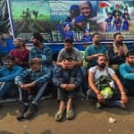 सिंघु बॉर्डर का दृश्य