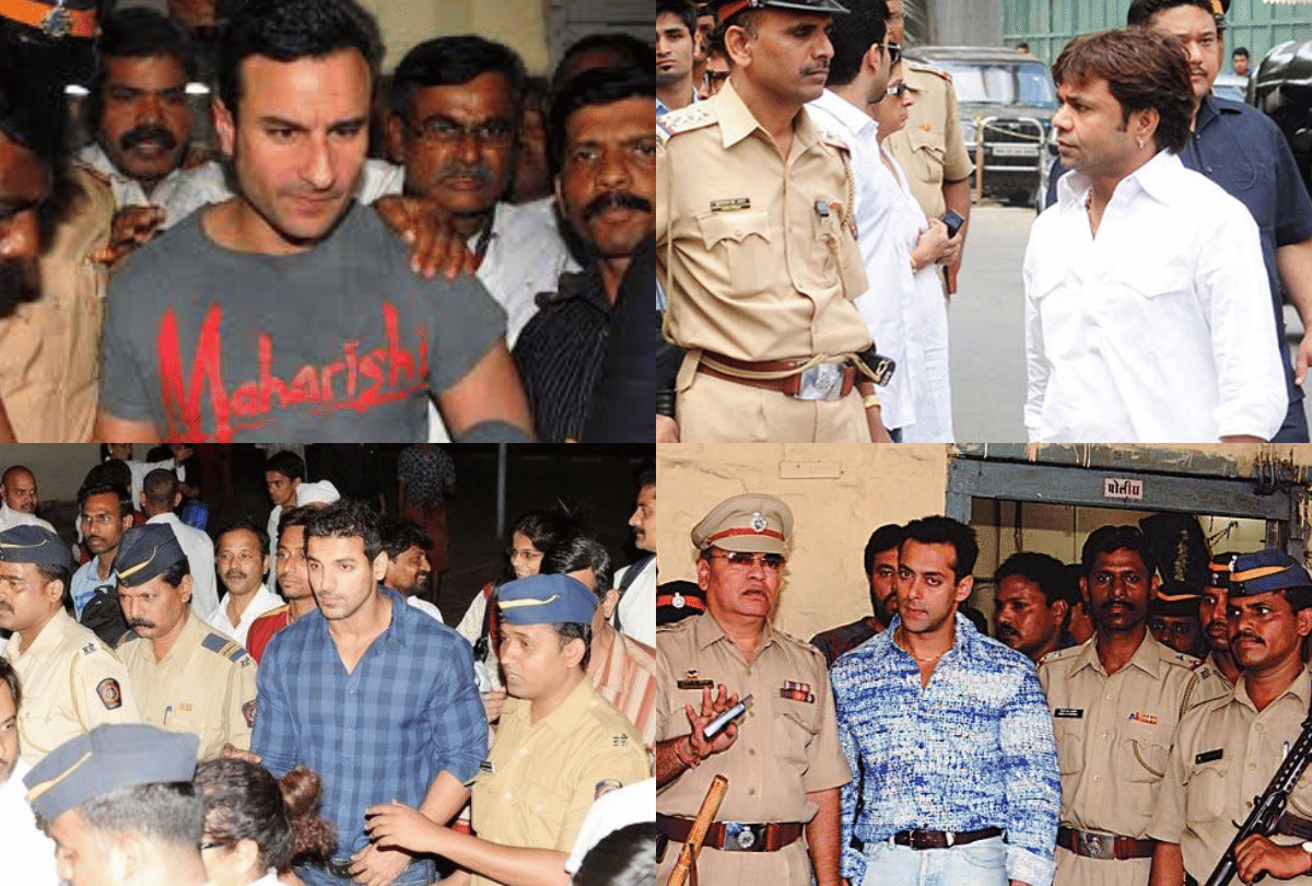 Bollywood Actrors Who Have Been Arrested Akshay Kumar Salman khan Saif Ali Khan