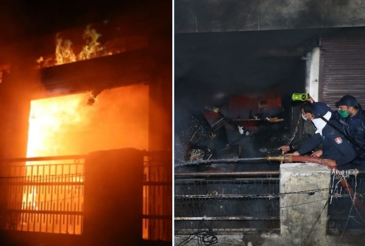 Fire breaks out in shops in Sector-41 of Chandigarh