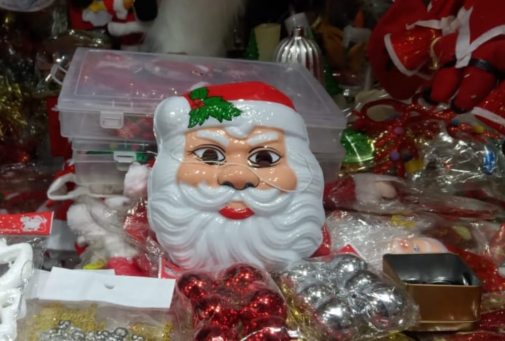 Christmas prepration in markets in Lucknow.