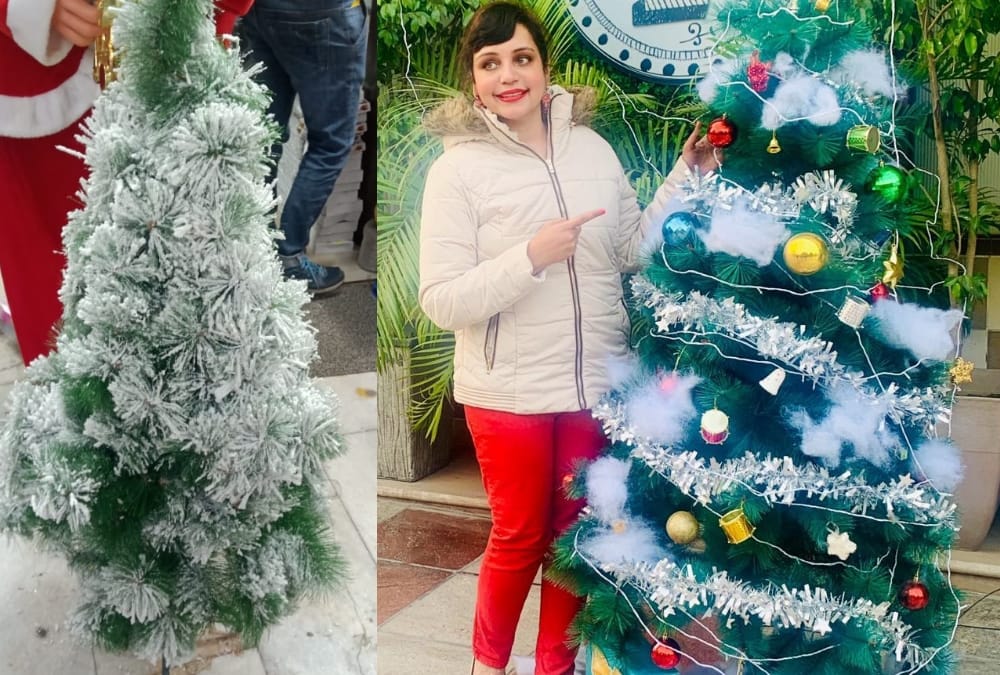 Christmas prepration in markets in Lucknow.