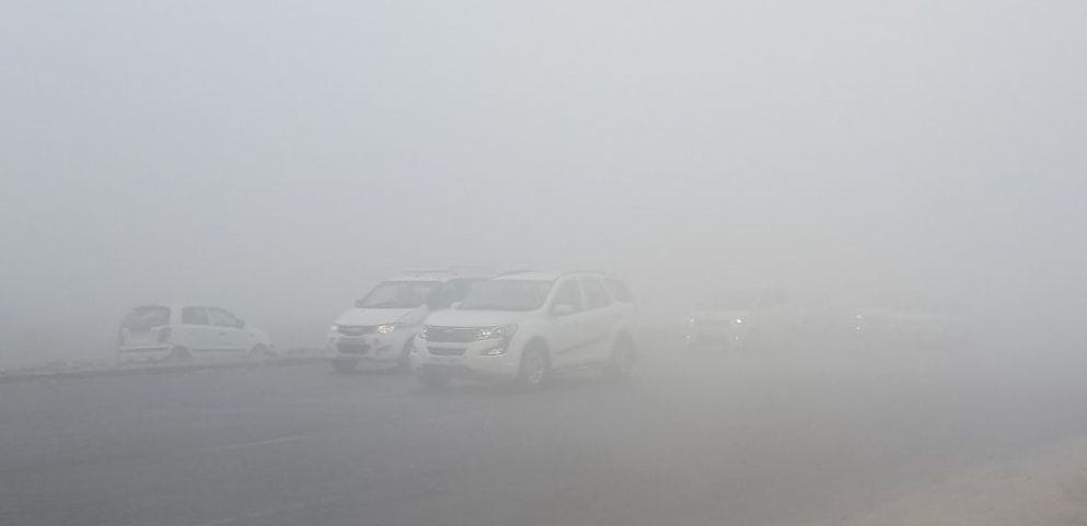Fog stopped, visibility was only 10 meters till 11 o'clock