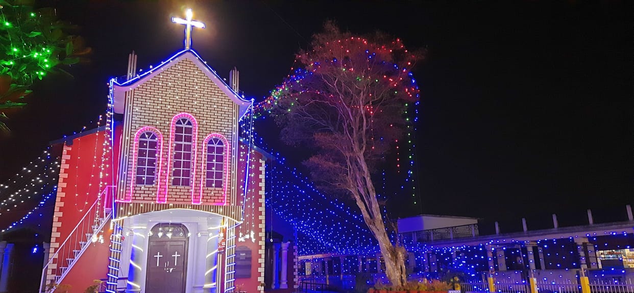 Methodist Church of Pithoragarh Decorating for Christmas