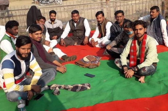 protest of congress in sambhal