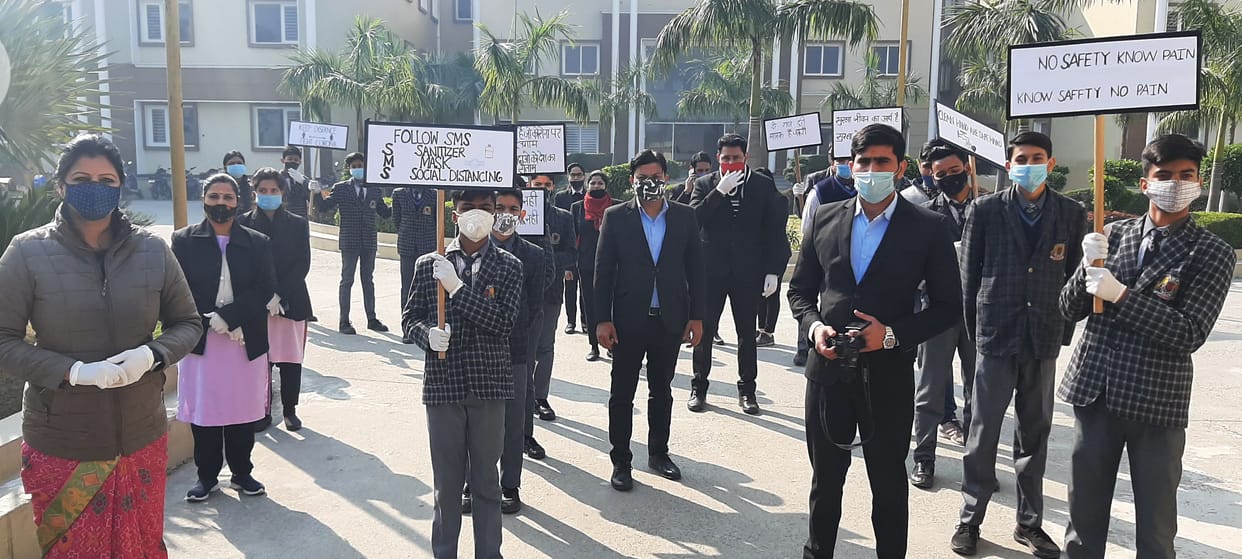Awareness rally distributed masks