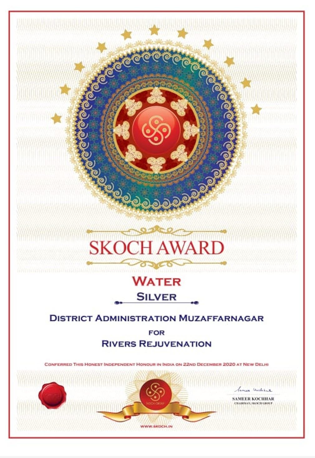 DM awarded for cleaning Kali river