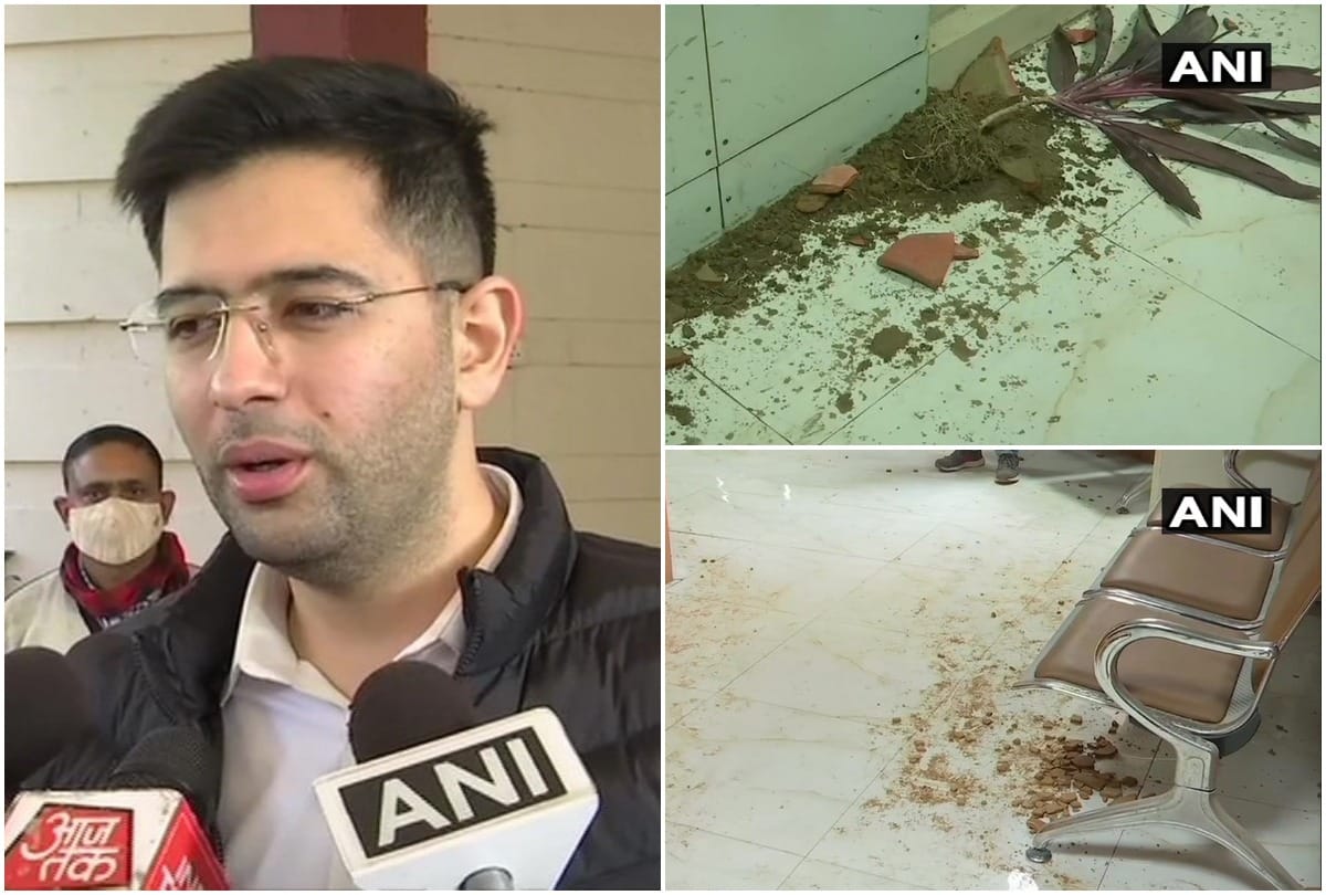 Delhi Jal Board vice chairman Raghav Chadha claims that BJP workers vandalised his office and attacked staff members 