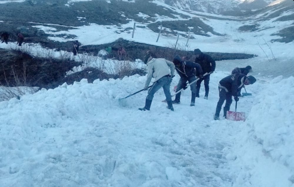 PWD engaged in the restoration of roads