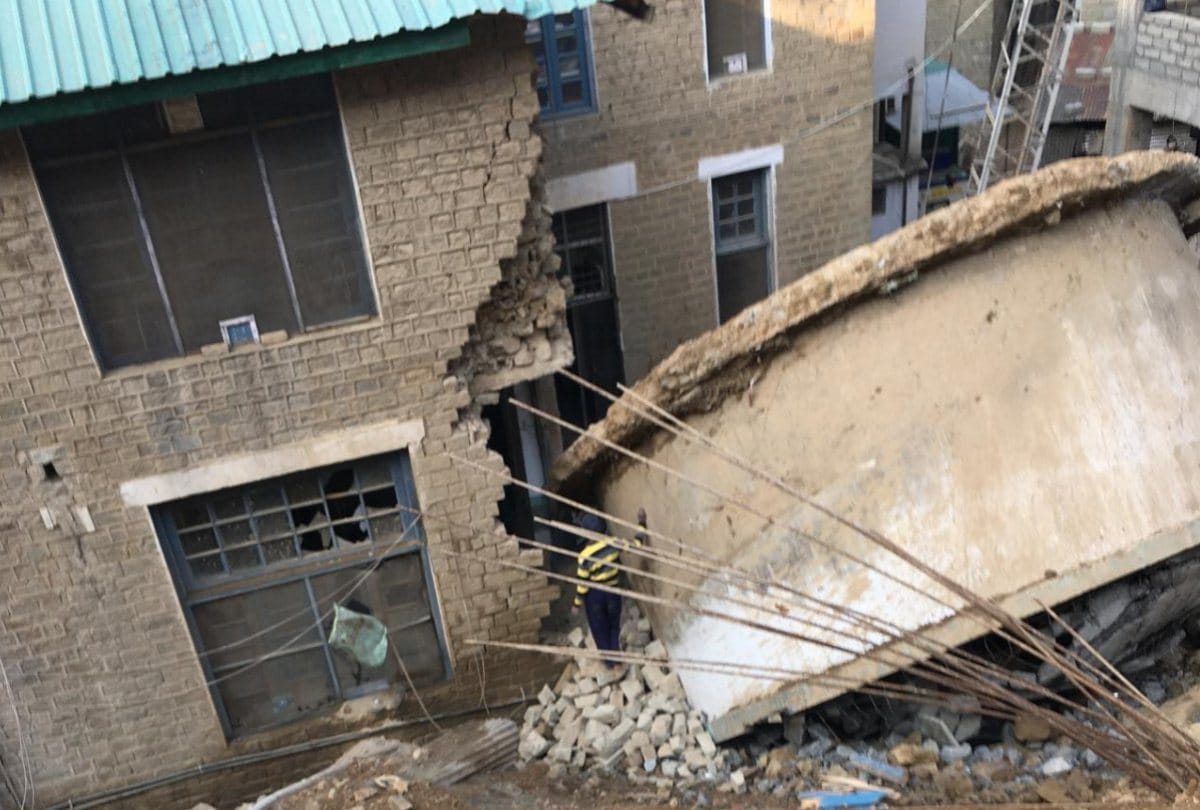 Himachal News : water tank falls on hospital covid ward damaged in sarkaghat mandi