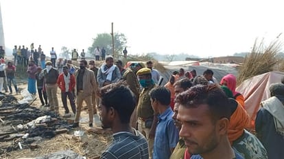 Three innocent child died burn alive died in due to fire in shanty house in ghazipur up