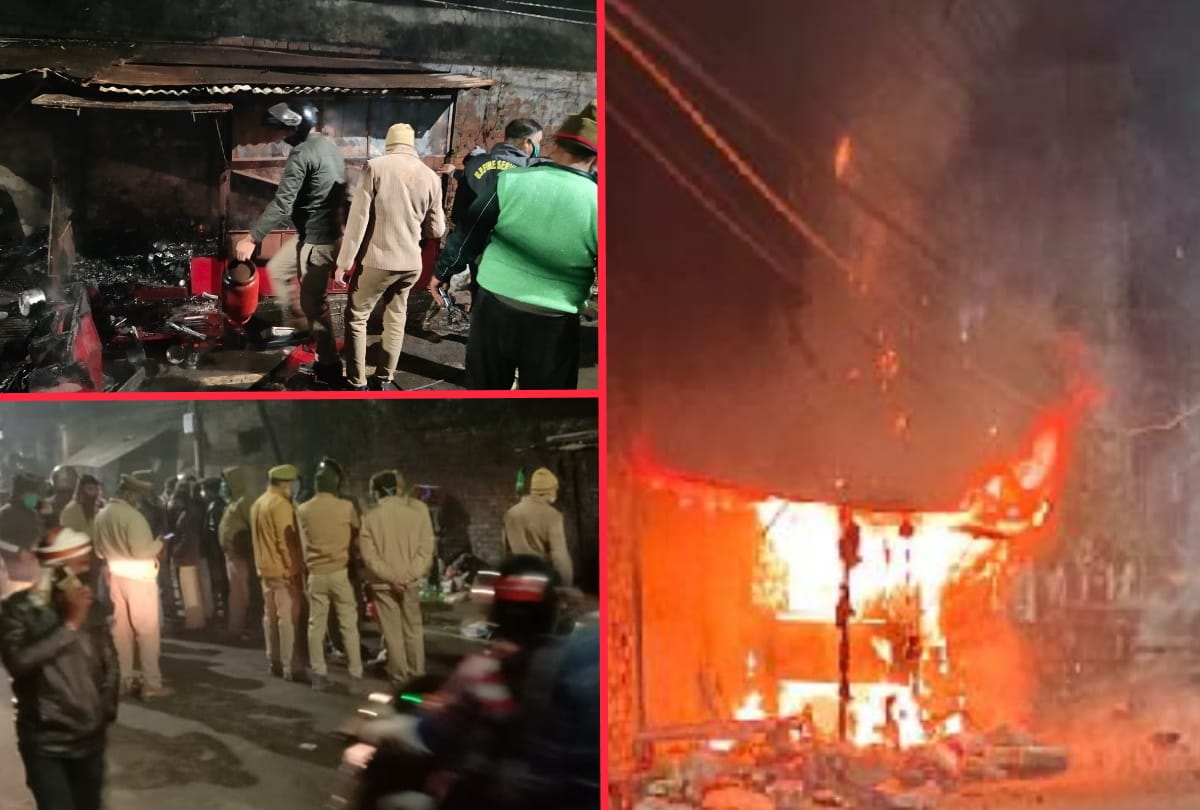 Stove-gas cylinder shop blast from leakage during reversal cylinder in gorakhpur