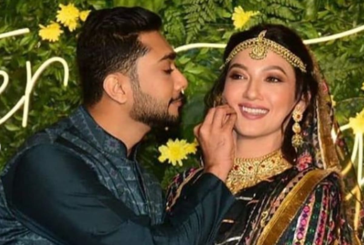 Gauahar Khan and zaid darbar sangeet ceremony photos