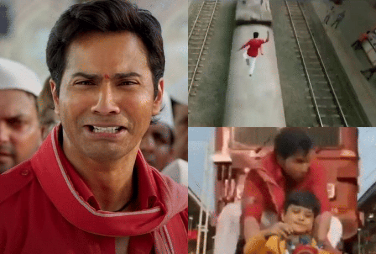 Coolie No 1 Netizens troll Varun Dhawan baby saving train scene