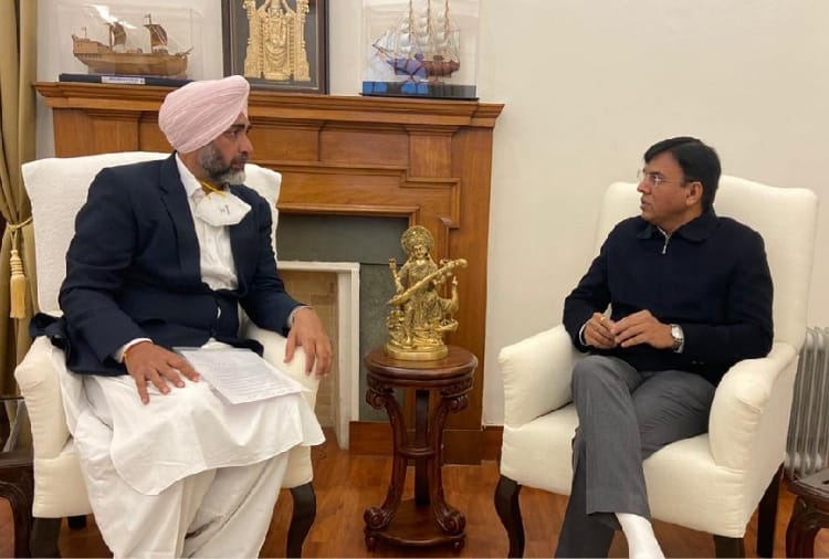 Punjab Minister Manpreet Singh Badal met union state Min Mansukh Mandaviya