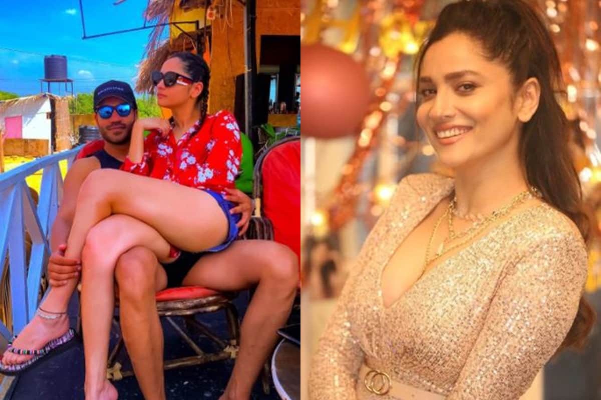 Ankita Lokhande sitting on Vicky Jain lap pic got viral fans started trolling