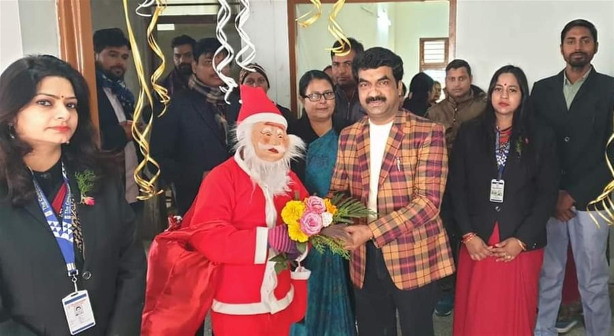 Church lighted on Chrismas day in Hathras
