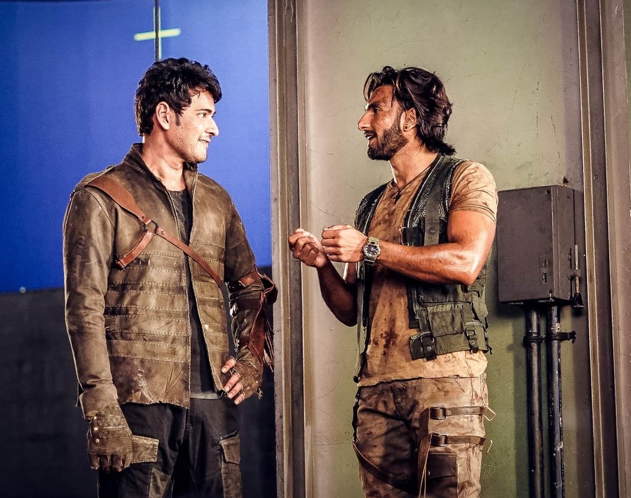 Ranveer Singh and Mahesh Babu from an advertisement Check out the picture here
