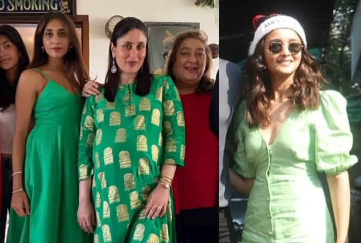 alia bhatt kareena kapoor christmas brunch party green outfit can you guess the price