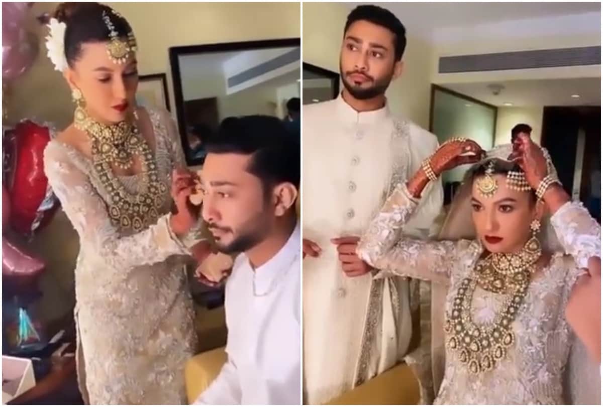 Gauhar Khan Become Makeup Artist For Husband Zaid Darbar On Their Wedding Day