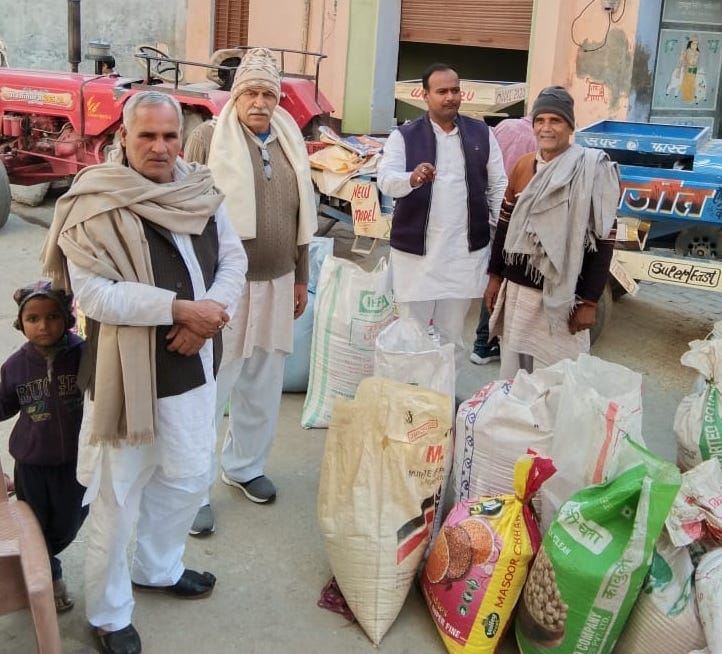 Collected ration for farmer movement in Lank