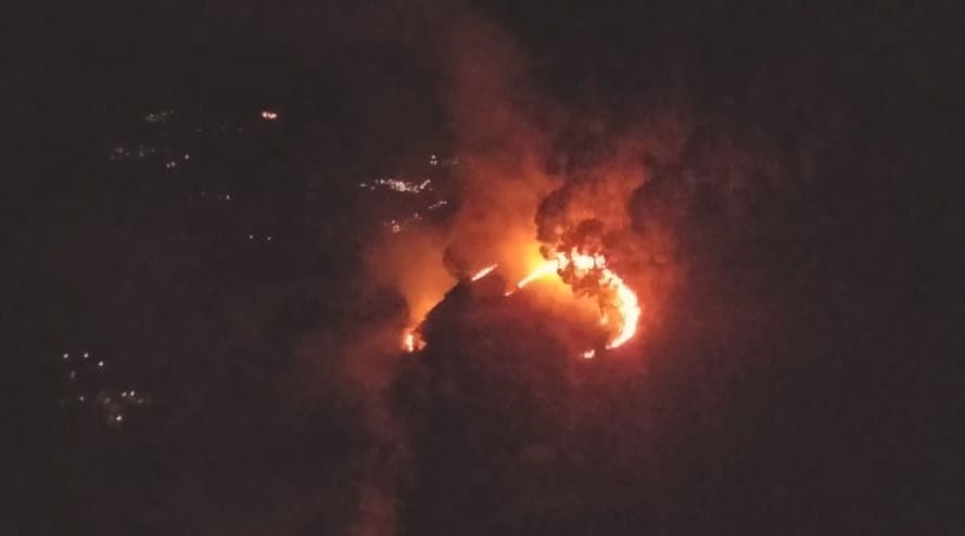 More than 50 forests are burning in Pithoragarh even in winter.