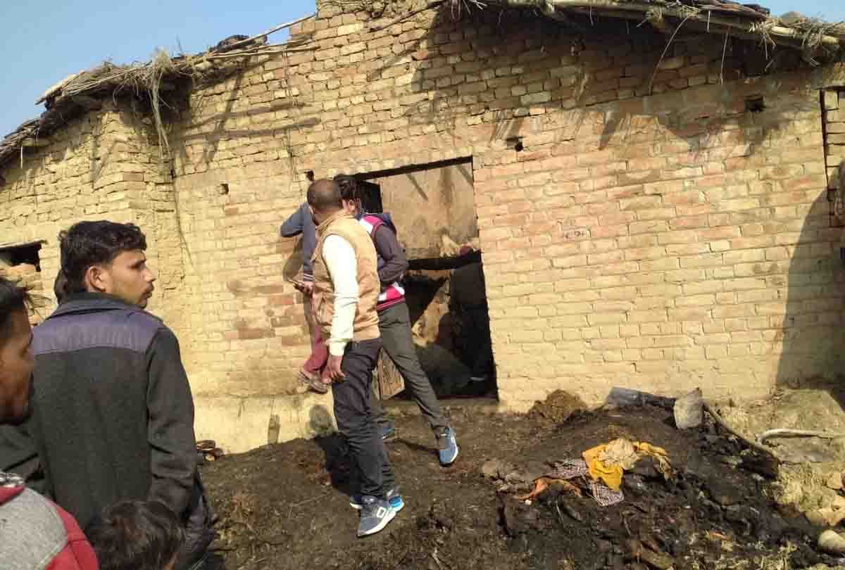 UP: house burnt in fire in Banda, suspected mother and three children burnt alive