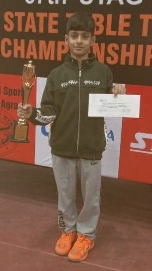 mohammad hassan on second place in under 12 TT campionship