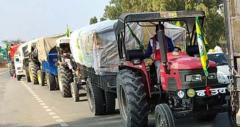 The batch of farmers reached Sirsa from Punjab