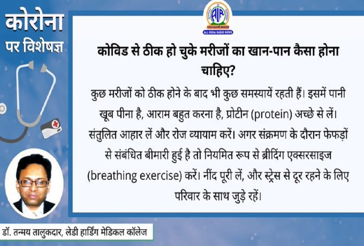 Coronavirus Food for patients who have recovered from Covid 19 question answer in hindi