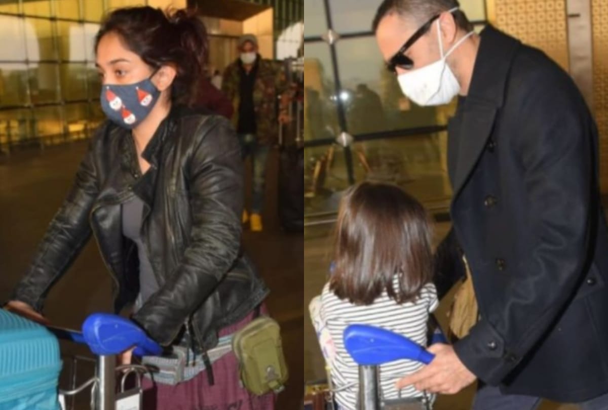 Aamir khan kiran rao and son azad rao khan spotted in Mumbai airport