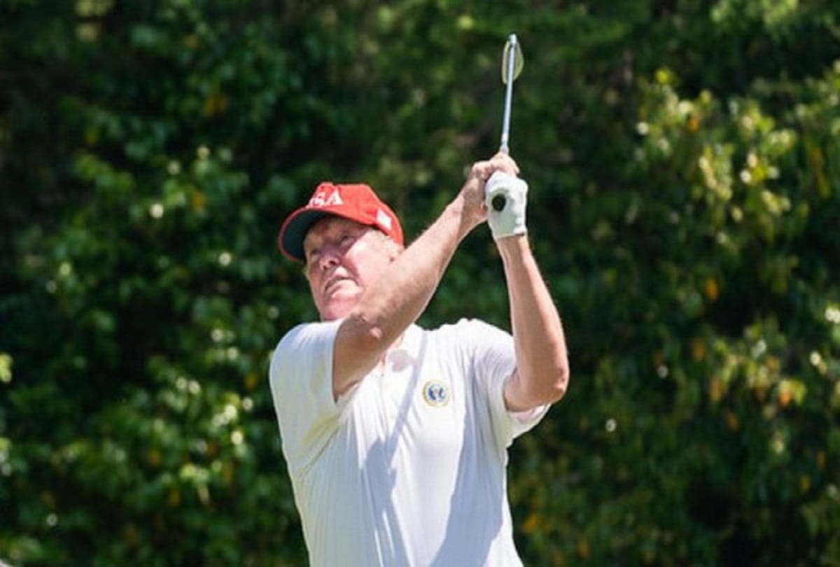 Donald Trump celebrated Christmas by playing golf