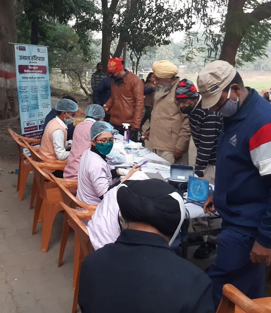 More than 100 people underwent health test