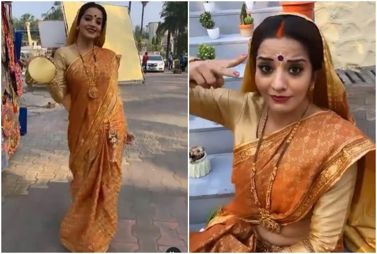 Bhojpuri actress Monalisa dance video on Mammi kasam Song goes viral, Netizens can't stop praising