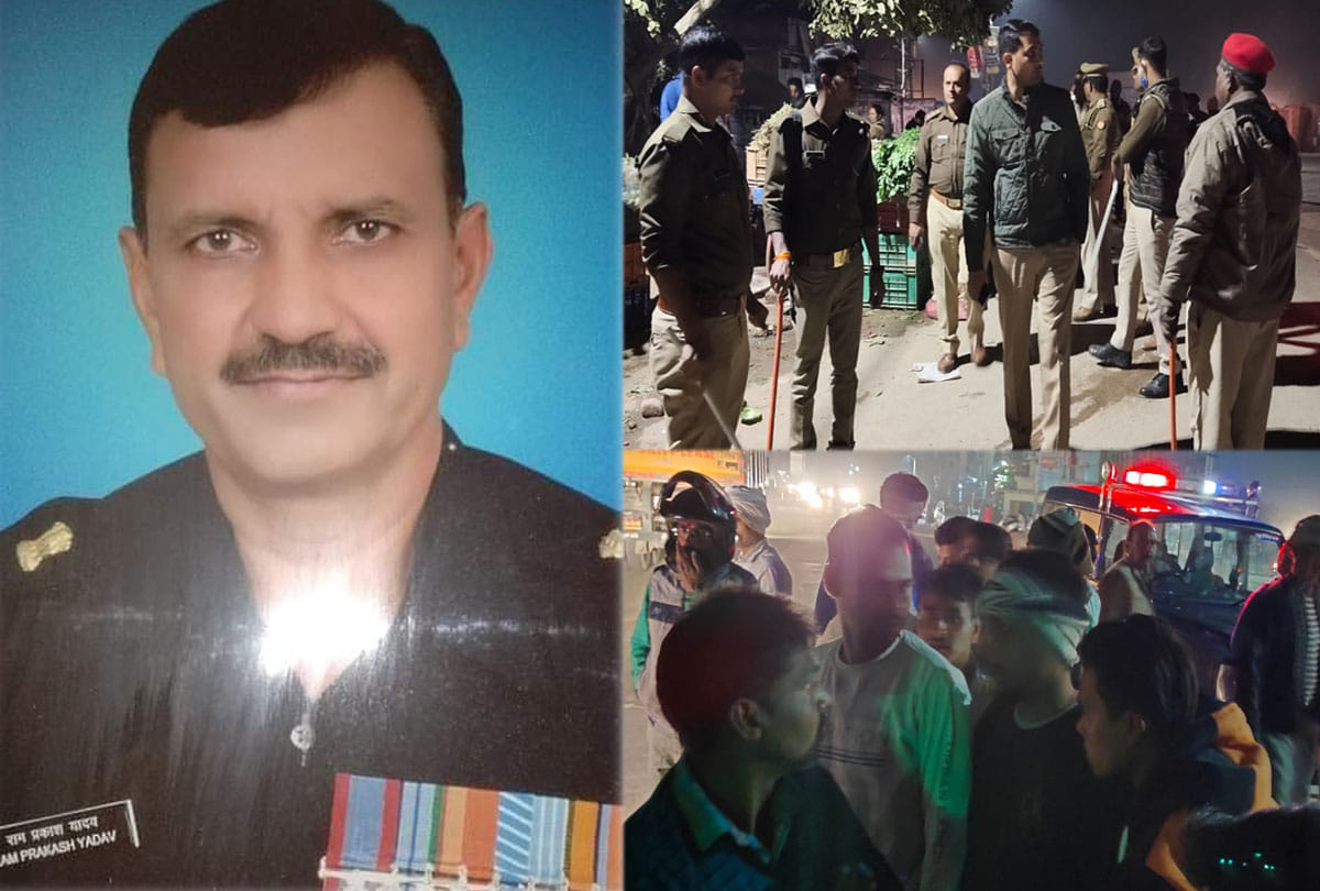 road accident in jalaun, military person died
